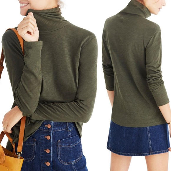 Madewell Tops - Madewell Olive Green Turtleneck